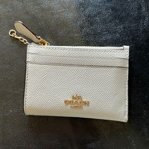 Coach mini skinny ID key ring card case